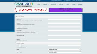 Register - CashTravel - Trustable Earning & Advertising