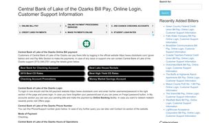 Central Bank of Lake of the Ozarks Bill Pay, Online Login, Customer ...