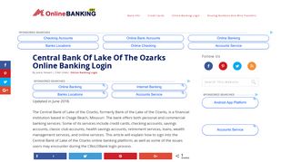 Central Bank of Lake of the Ozarks Online Banking Login ...