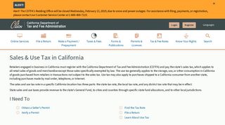 Sales & Use Tax in California - CDTFA - CA.gov