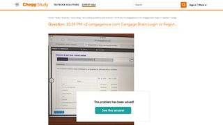 Solved: 10:39 PM V2.cengagenow Com Cengage Brain Login Or ...