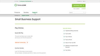 Pay Your Business Internet and Phone Services Bill Online | CenturyLink