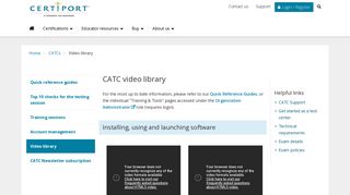 Video library :: Certiport Authorized Test Centers (CATCs) :: Certiport