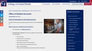 Office of Student Accounts - College of Central Florida