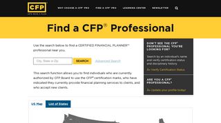 Find a CFP® Professional - Let's Make a Plan