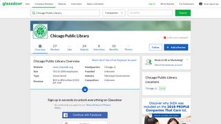Working at Chicago Public Library | Glassdoor