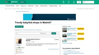 Trendy baby/kid shops in Madrid? - Madrid Forum - TripAdvisor