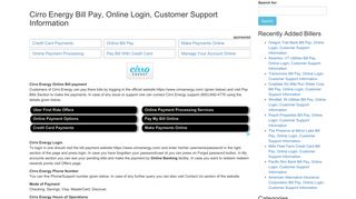 Cirro Energy Bill Pay, Online Login, Customer Support Information