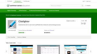 Citelighter Review for Teachers | Common Sense Education