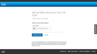 Register for Online Access - Citibank - Citi.com