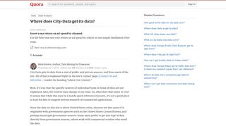 Where does City-Data get its data? - Quora