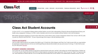 Students - Class Act Federal Credit Union