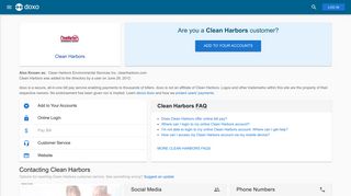 Clean Harbors: Login, Bill Pay, Customer Service and Care Sign-In