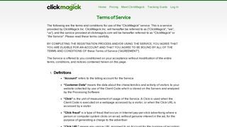 Terms of Service - ClickMagick