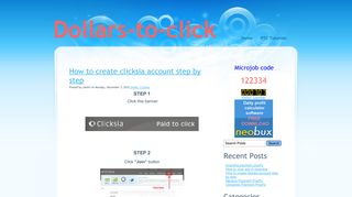 How to create clicksia account step by step - Dollars-to-click - Yola