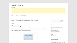 ClinicSource Login - Secure ClinicSource Login