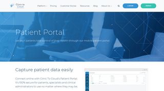 Secure Patient Portal Access For Data and Results - Clinic To Cloud