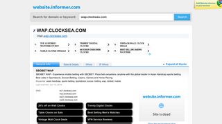 wap.clocksea.com at WI. SBOBET WAP - Website Informer