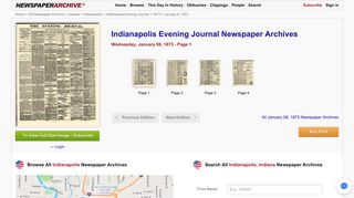 Indianapolis Evening Journal Newspaper Archives, Jan 8, 1873