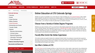 Online Education - Colorado Technical University