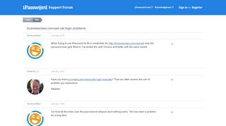 businessclass.comcast.net login problems — 1Password Forum