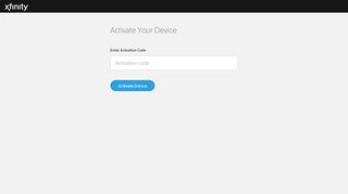 Activate Device - Xfinity