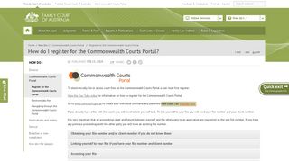 How do I register for the Commonwealth Courts Portal? - Family Court ...