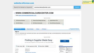 commercialcardcenter.com at Website Informer. Sign In. Visit ...