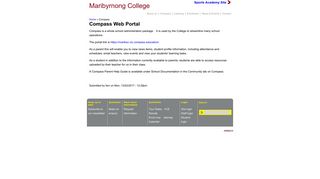 Compass Web Portal | Maribyrnong College