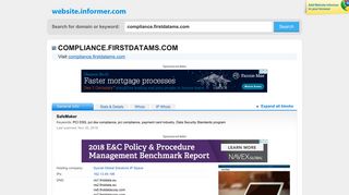 compliance.firstdatams.com at Website Informer. SafeMaker. Visit ...