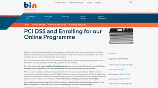 PCI DSS | Enrolling for Online Programme - Bin