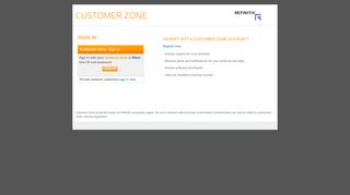 Customer Zone - Login