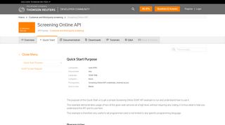 Screening Online API | DEVELOPER COMMUNITY