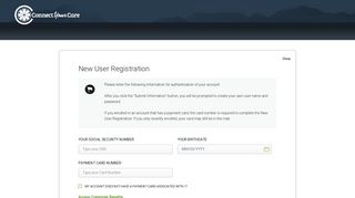 New User Registration - ConnectYourCare