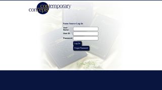Name Source Log-In - Contemporary Concepts