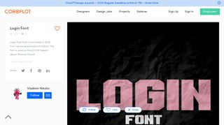 Login Font by Vladimir Nikolic at Coroflot.com