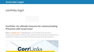 corrlinks login - CorrLinks Login