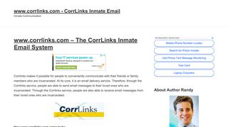 www.corrlinks.com - CorrLinks Inmate Email - Inmate Communication