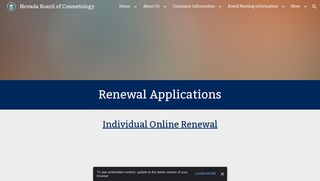 Nevada Board of Cosmetology - Renewal Applications - Google Sites