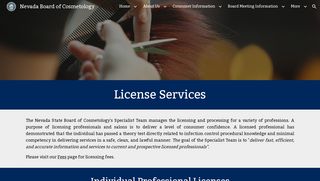 Nevada Board of Cosmetology - License Services - Google Sites
