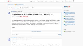 Login to Costco.com from Photoshop Elements 10 | Adobe Community ...