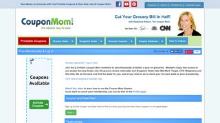 Free Membership & Log In - Coupon Mom
