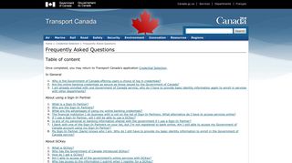 Frequently Asked Questions - Transport Canada