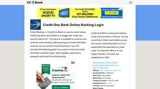 Credit One Bank Online Banking Login - CC Bank