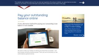 Pay Your Outstanding Balance Online - Explore P&O Cruises
