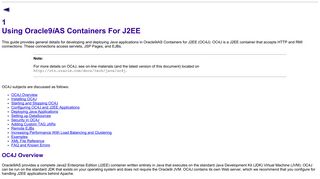 Using Oracle9iAS Containers For J2EE