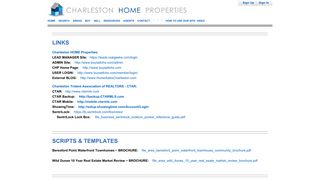 Real Estate Tools Page for Charleston Home Properties