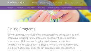Gifted Online - Gifted Learning Links | Northwestern Center for Talent ...