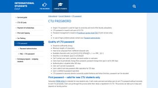 CTU password : International