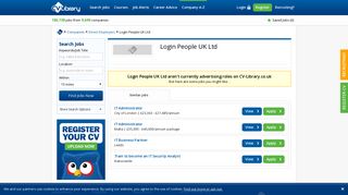 Latest Login People UK Ltd jobs - UK's leading ... - CV-Library